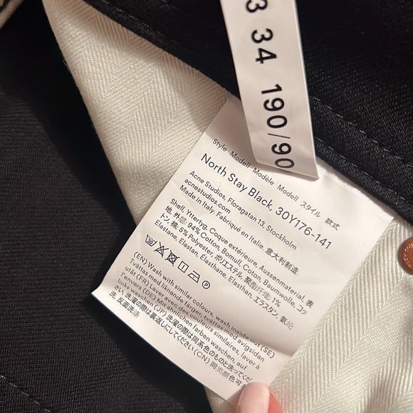 ACNE STUDIOS BLACK NORTH STAY JEANS - Picture 7 of 7